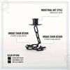 Ornate Iron Candle Holder, Multi-Candle Table Candelabra for Home Decor
