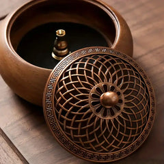 Rustic Walnut Wood Incense Burner β Mini Zen Aromatherapy Holder for Meditation & Home Decor