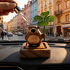 Wood Bear Aroma Diffuser β Natural Walnut Car & Home Fragrance Ornament