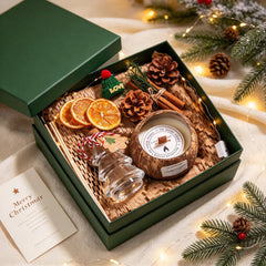 Christmas Coconut Shell Scented Candle Gift Set, Xmas Home Fragrance Present