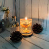 Lavender Scented Gel Candle, Real Flower Soy Wax Candle, 50-Hour Long-Lasting Candle