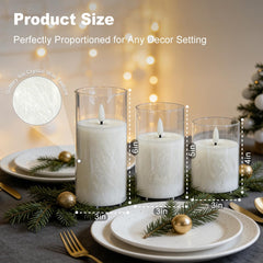 Rechargeable Flameless LED Candles – RGB Flickering Glass Candles with Remote & Timer, 3-Pack