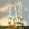 6-Pack Leaf Design Taper Candles, 10-Inch Soy & Beeswax Blend