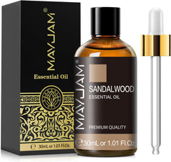 Sandalwood Essential Oil 100ml β Aromatherapy Fragrance Oil for Diffusers & Candle Making