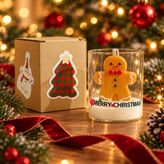Christmas Character Scented Candles in Glass – Festive Holiday Décor & Gift