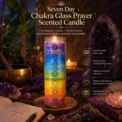 Seven Day Chakra Glass Prayer Scented Candles