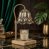 Gold Flower Shaped Candle Warmer Lamp