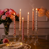 White-Black Heart Smokeless Pillar Candles