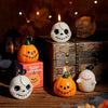 3-Pack Halloween Scented Candles, Pumpkin, Skull & Ghost