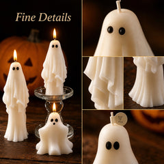 7-Pack Halloween Ghost Scented Candles, Freesia Fragrance
