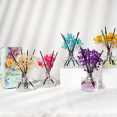 White Jasmine Reed Diffuser 200ml – Floral Home Fragrance with Preserved Flower & Reed Sticks