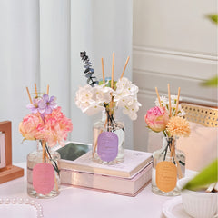 Cherry Blossom Reed Diffuser 250ml – Floral Home Fragrance with Decorative Flowers