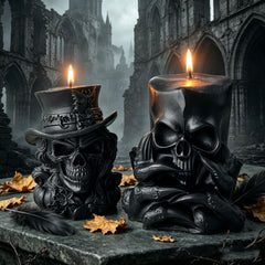 Halloween Skull Candle, Gothic Scented Candle for Halloween Home Decor