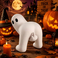 Funny Middle‑Finger Ghost Figurine, Spooky Halloween Tabletop Resin Decor