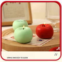 Christmas Apple-Shaped Scented Candle β Cute Holiday Gift & Festive Home Decor