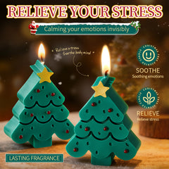 Christmas Tree Scented Candle, Osmanthus Fragrance, Xmas Table Decor