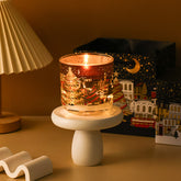 London Christmas Scented Candle, Glass Decor Candle, Xmas Gift