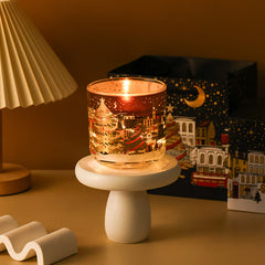 London Christmas Scented Candle, Glass Decor Candle, Xmas Gift