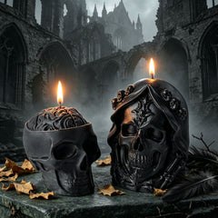 Halloween Skull Candle, Gothic Scented Candle for Halloween Home Decor
