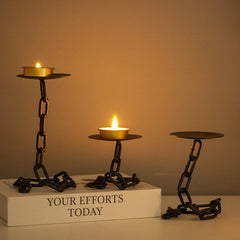 Ornate Iron Candle Holder, Multi-Candle Table Candelabra for Home Decor
