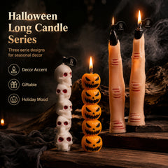 4-Pack Halloween Finger Candles, Bleeding Taper Candles for Gothic Decor