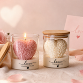 Valentine's Day Full of Love Rose Glass Jar Scented Candles