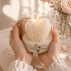 Valentine's Day Full of Love Rose Glass Jar Scented Candles