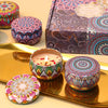 4-Pack Scented Candles with Dried Flowers, Gift Box Set