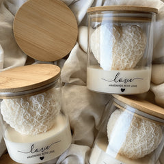Valentine's Day Full of Love Rose Glass Jar Scented Candles