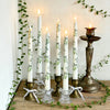 6-Pack Leaf Design Taper Candles, 10-Inch Soy & Beeswax Blend