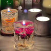 Lavender Scented Gel Candle, Real Flower Soy Wax Candle, 50-Hour Long-Lasting Candle