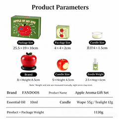 Apple-Shaped Mini Candle Gift Set – Cute Scented Candles for Home Decor