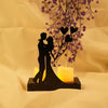 Black Metal Candle Holder, Romantic Silhouette Table Decor