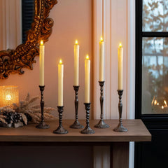 Flameless LED Taper Candles – Real Wax Flickering Candlesticks with Remote & Timer