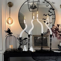 4-Pack Halloween Ghost Taper Candles