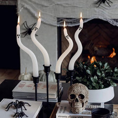 4-Pack Halloween Ghost Taper Candles