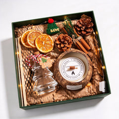 Christmas Coconut Shell Scented Candle Gift Set, Xmas Home Fragrance Present