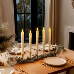 Flameless LED Taper Candles – Real Wax Flickering Candlesticks with Remote & Timer