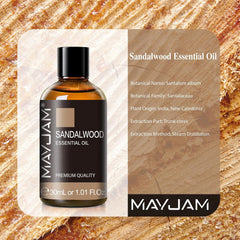 Sandalwood Essential Oil 100ml – Aromatherapy Fragrance Oil for Diffusers & Candle Making