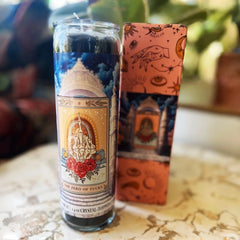 Crystal Topped Altar Scented Candles