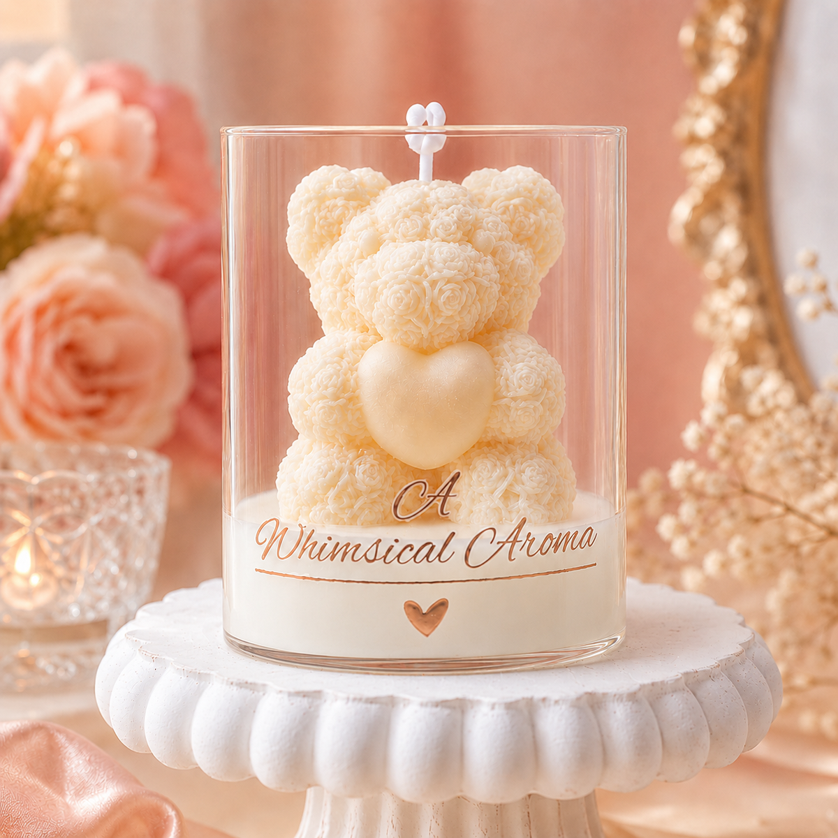 Valentine's Day Care Bears Glass Cup Aromatherapy Scented Candles