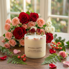 Artisan Rose Petal Floral Harmony Scented Candles