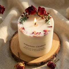 Artisan Rose Petal Floral Harmony Scented Candles