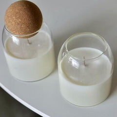 Hand Poured Round Cork Stopper Scented Candles
