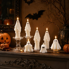 7-Pack Halloween Ghost Scented Candles, Freesia Fragrance