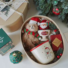 Christmas Candle Holder Set – Santa, Snowman & Christmas Tree Scented Candles