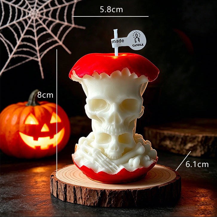 Halloween Skull Mushroom Candle, Gothic Candle Decor
