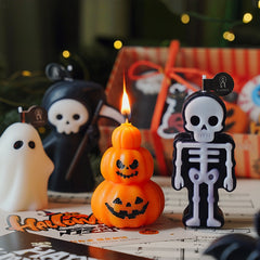 Halloween Scented Candle Gift Set – Ghost, Pumpkin & Skeleton Candles