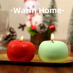 Christmas Apple-Shaped Scented Candle – Cute Holiday Gift & Festive Home Decor