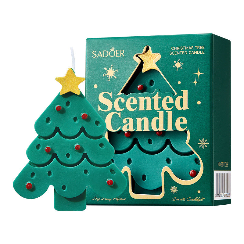 Christmas Tree Scented Candle, Osmanthus Fragrance, Xmas Table Decor